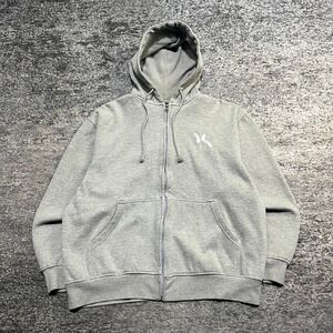 Vintage Kani Gold Zip Up Hoodie Mens Large Gray Y2K 2000s Hip-Hop Sweatshirt